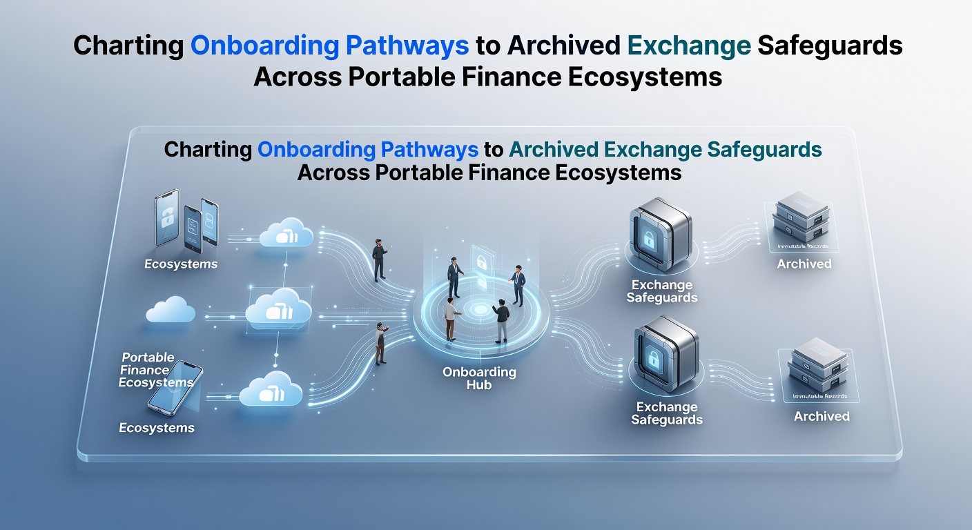 Visual representation of user onboarding flows connecting to secure archives in mobile payment ecosystems