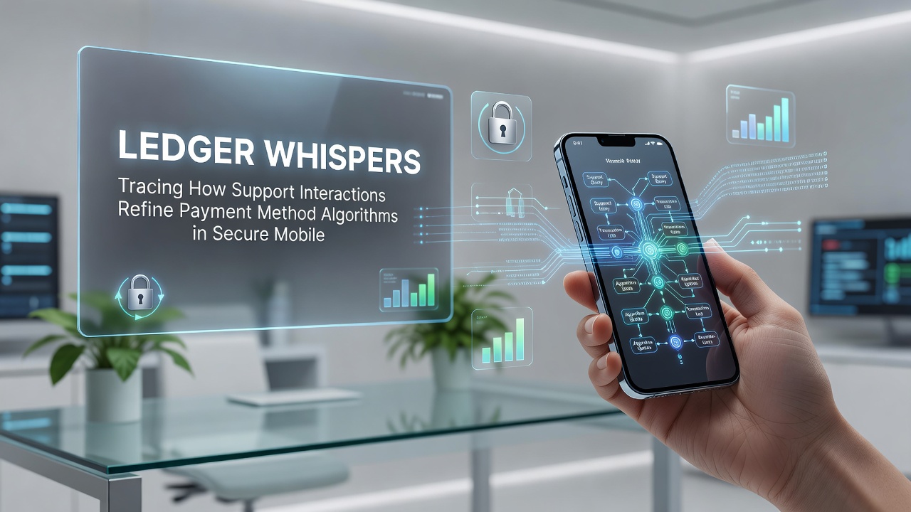 Encrypted ledger entries visualized alongside algorithm tuning interfaces in a secure mobile payment environment