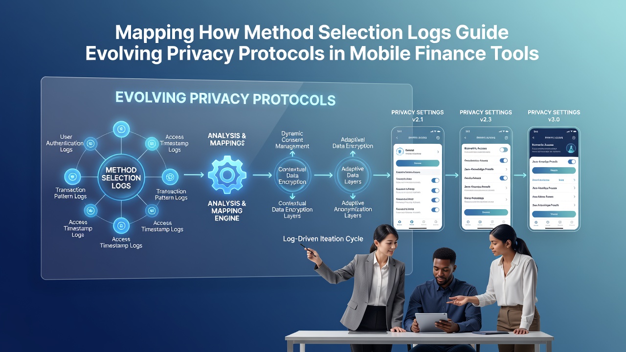 Visualization of payment method selection interfaces in mobile finance applications showing data flow patterns