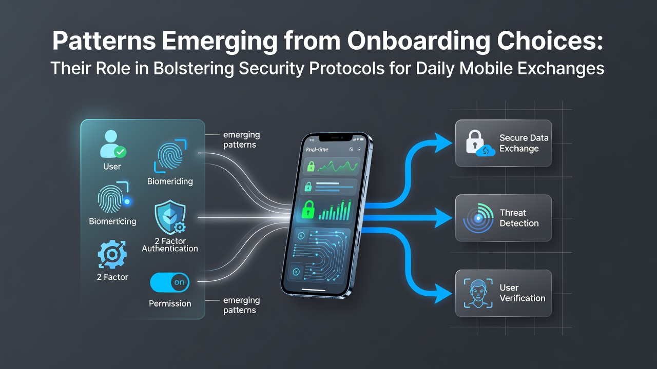 Visual representation of user onboarding flows connecting to security layers in mobile payment platforms