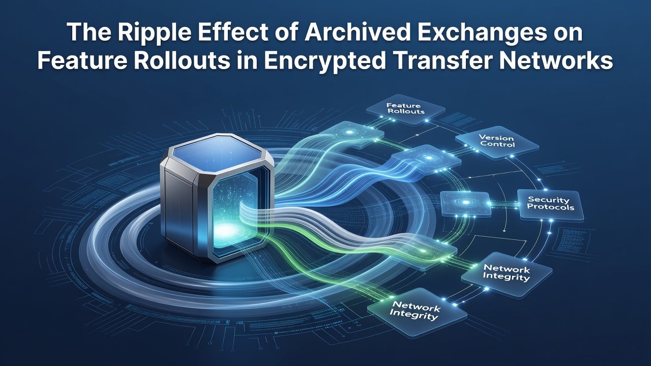 Diagram illustrating archived data flows influencing encrypted network updates