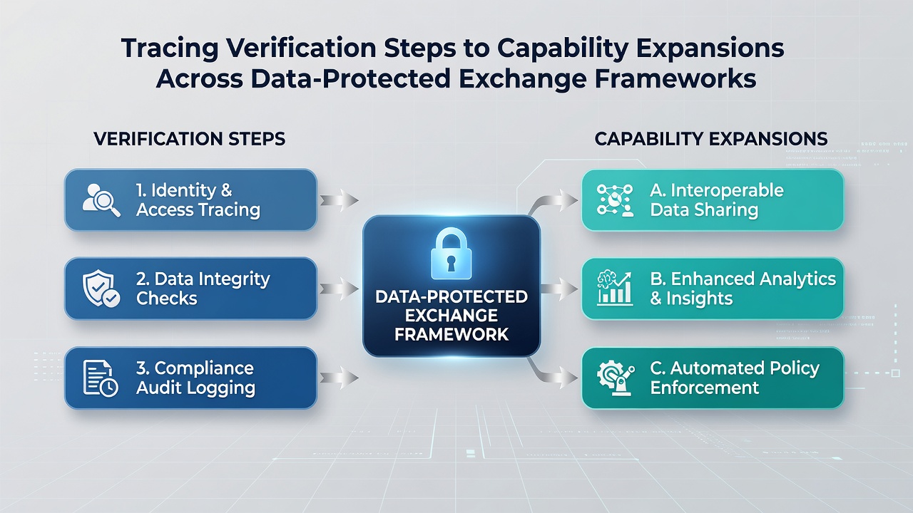 Flowchart illustrating how early authentication records guide later feature expansions in encrypted data networks